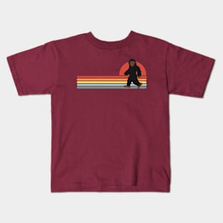 Bigfoot Retro Sunset Kids T-Shirt